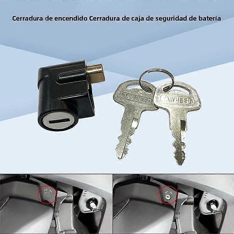 Stainless Steel Motorcycle Handlebar Lock with Two Keys and Two-Position Switch for GN125 GS125
