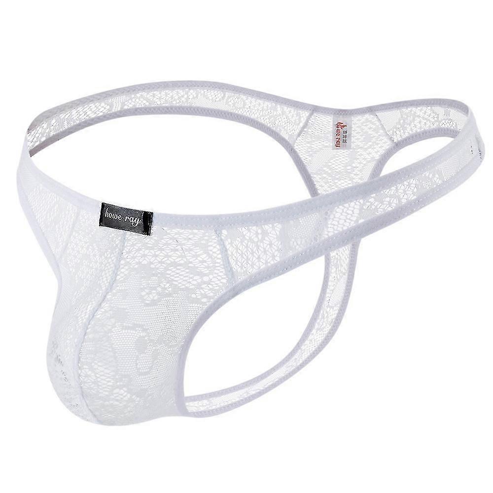 Men Lace Plain G-string Thongs Briefs Low Waist Panties Underwear Sleepwear