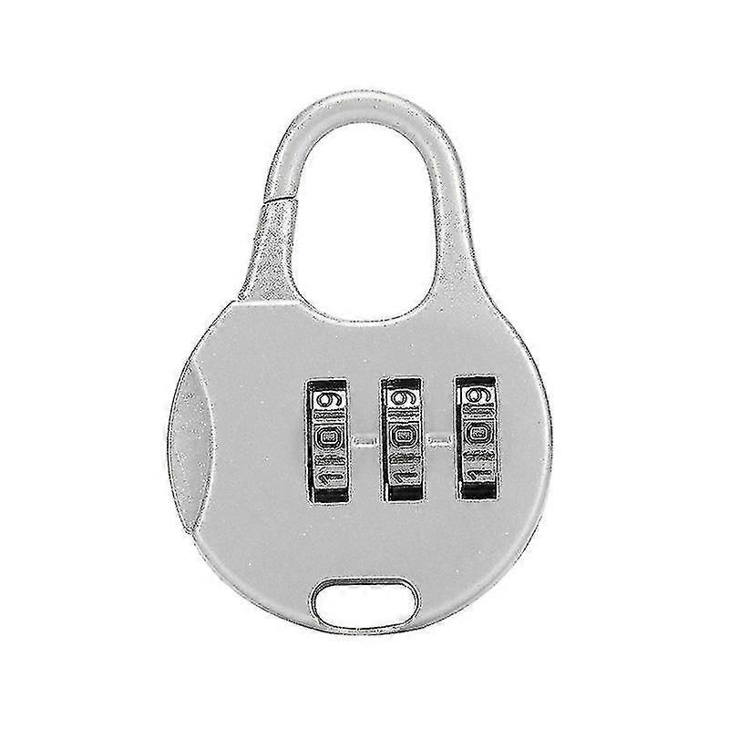 1 Pcs Travel Combination Padlock, Silver Combination Lock, 3 Digit Resettable Mini Combination Padlock, For Suitcases Or Backpacks