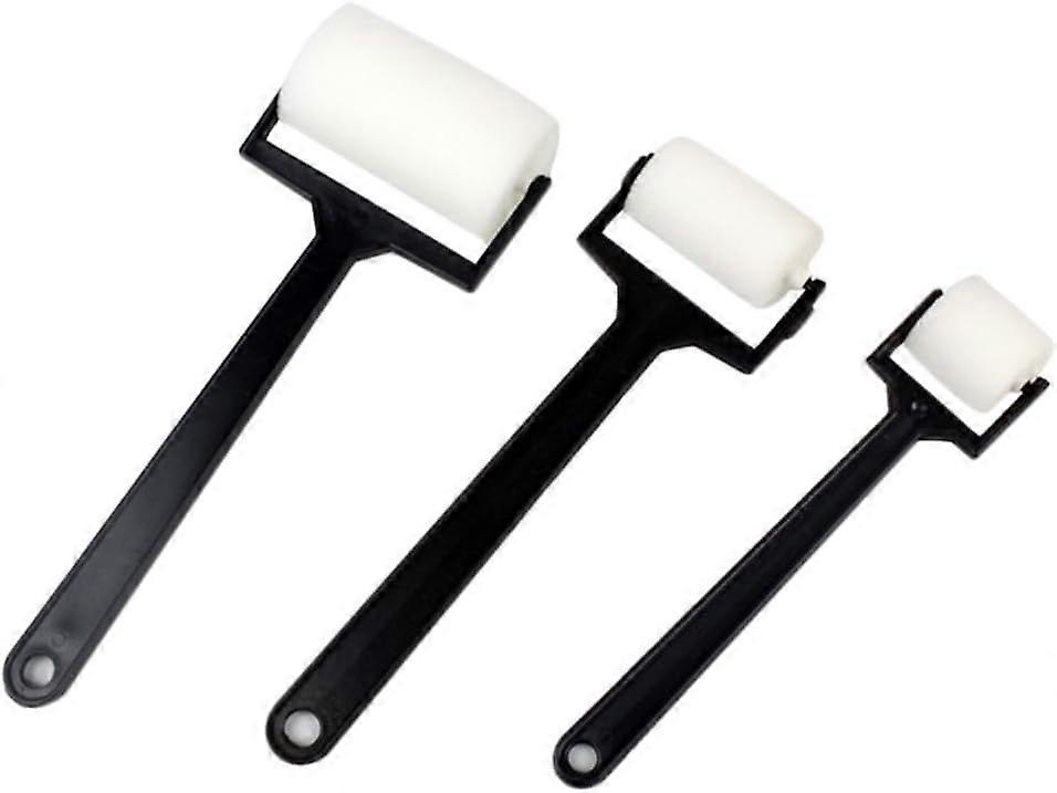 Set of 3 paint rollers for children - With long handle