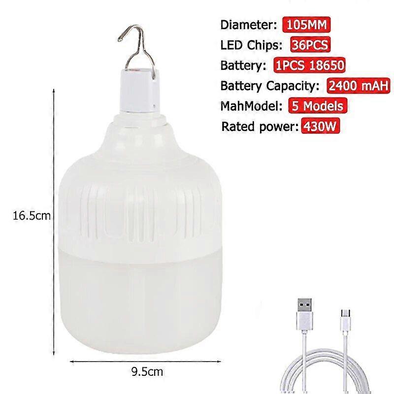 LED Lighting Lantern USB Charging with Hook Camping Lighting Energy-Efficient Garden Decoration Lamp Dimmable for Outdoor Travel