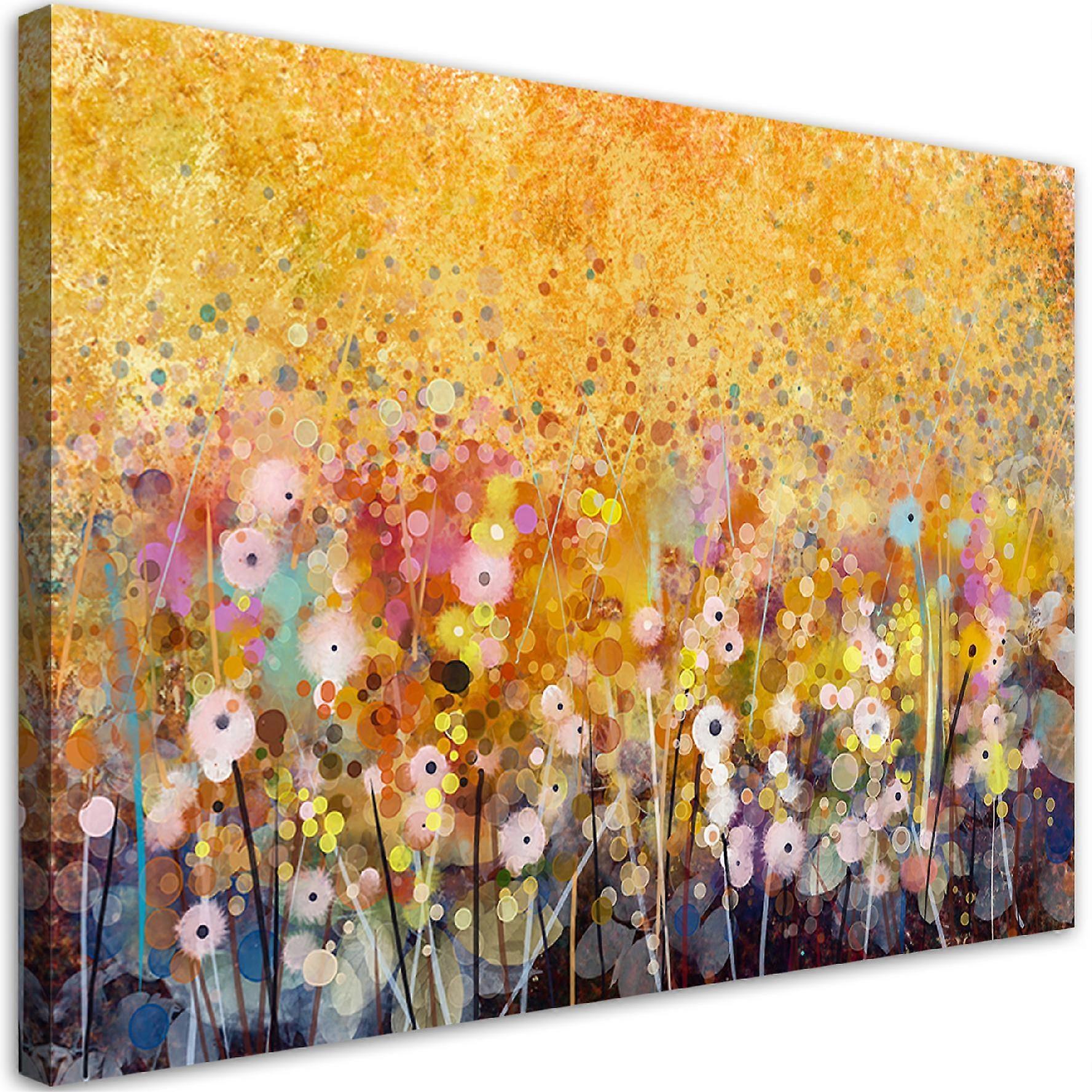 Lienzo, Flores, pradera, naturaleza - 60x40