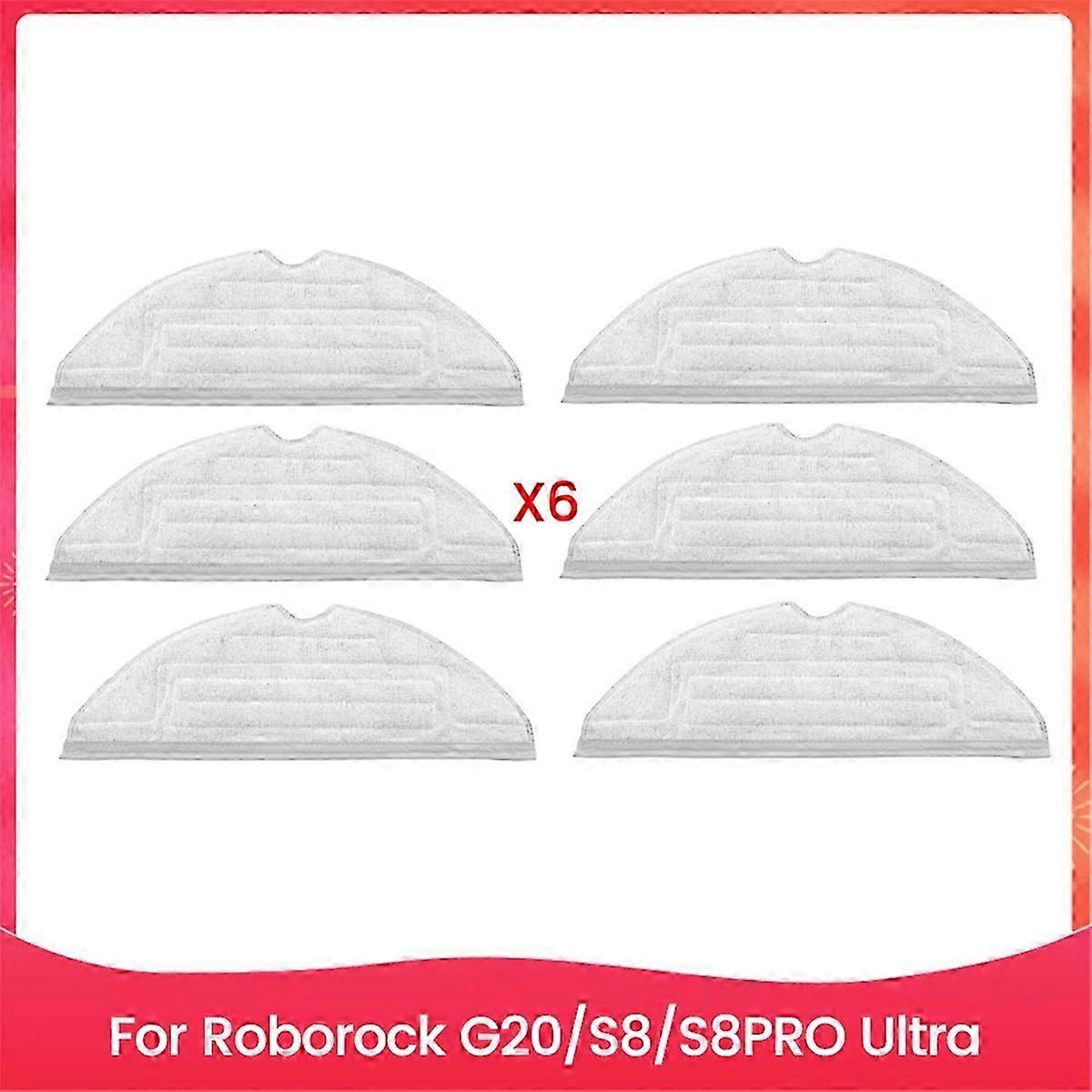 6PCS Microfiber Mop Pads Kit for G20/S8/S8PRO Ultra Washable Reusable Soft Microfiber Vacmop Refill