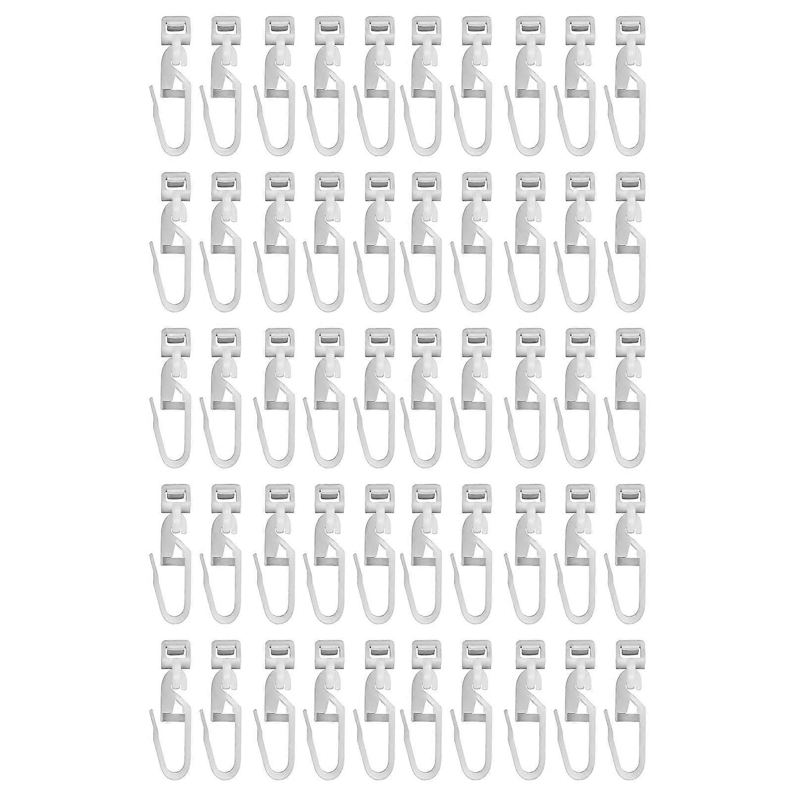 50pcs Drapery Gliders Hooks Curtain Gliders For Seamlessly Integration Into Existing Curtain Track Systems