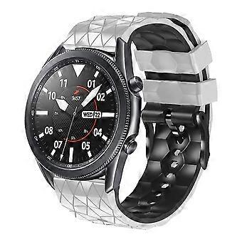 Für Ticwatch Pro 2020 22mm Fußballmuster Zweifarbiges Silikonarmband