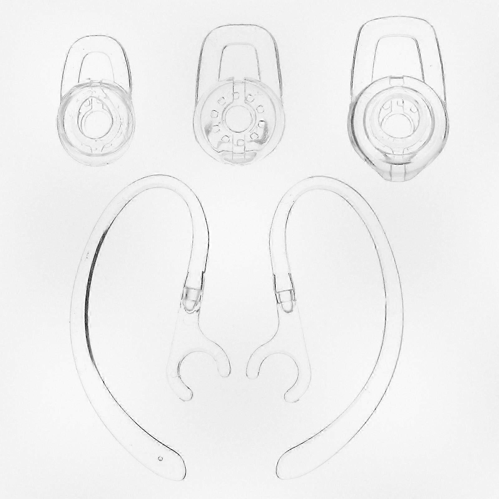 20 Pcs/4 Sets Clear Ear Hooks, Gel Earbud Tips, Earbud Covers Compatible with Earbud Models