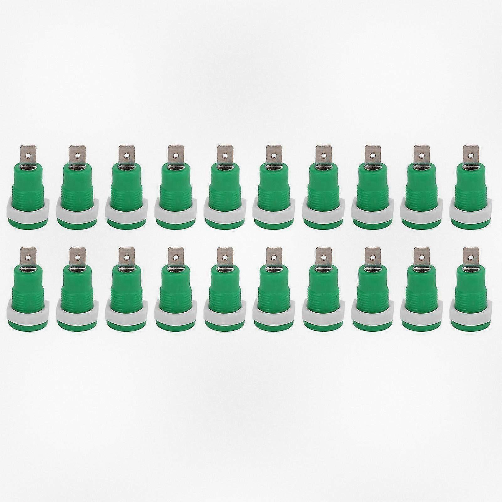 20Pcs/Set Banana Socket Female Connector 4mm/0.16in Brass Terminal for Stable Current Applications in Boats, Rvs, and Trucks