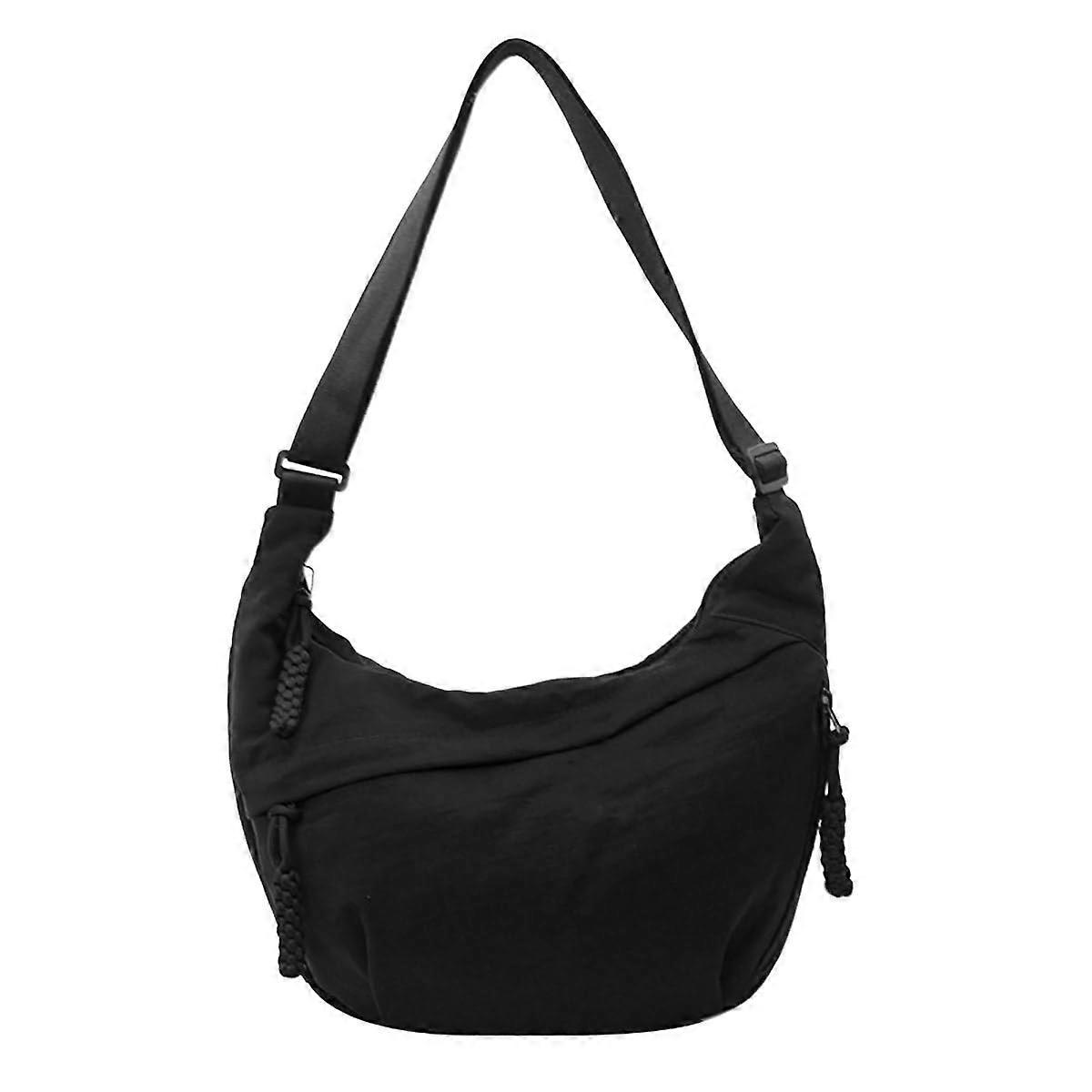 Crescent Crossbody Bags for Women Nylon Slouchy Hobo Bag, Spacious Dumpling Shoulder Purses in Multiple Colors