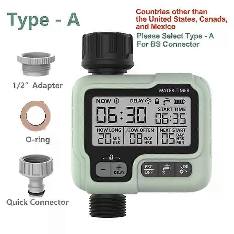 Eshico HCT-322 Garden Outdoor Smart Irrigation Timer Watering SystemProgrammable Watering Irrigation Timer with Rain Delay/Manu