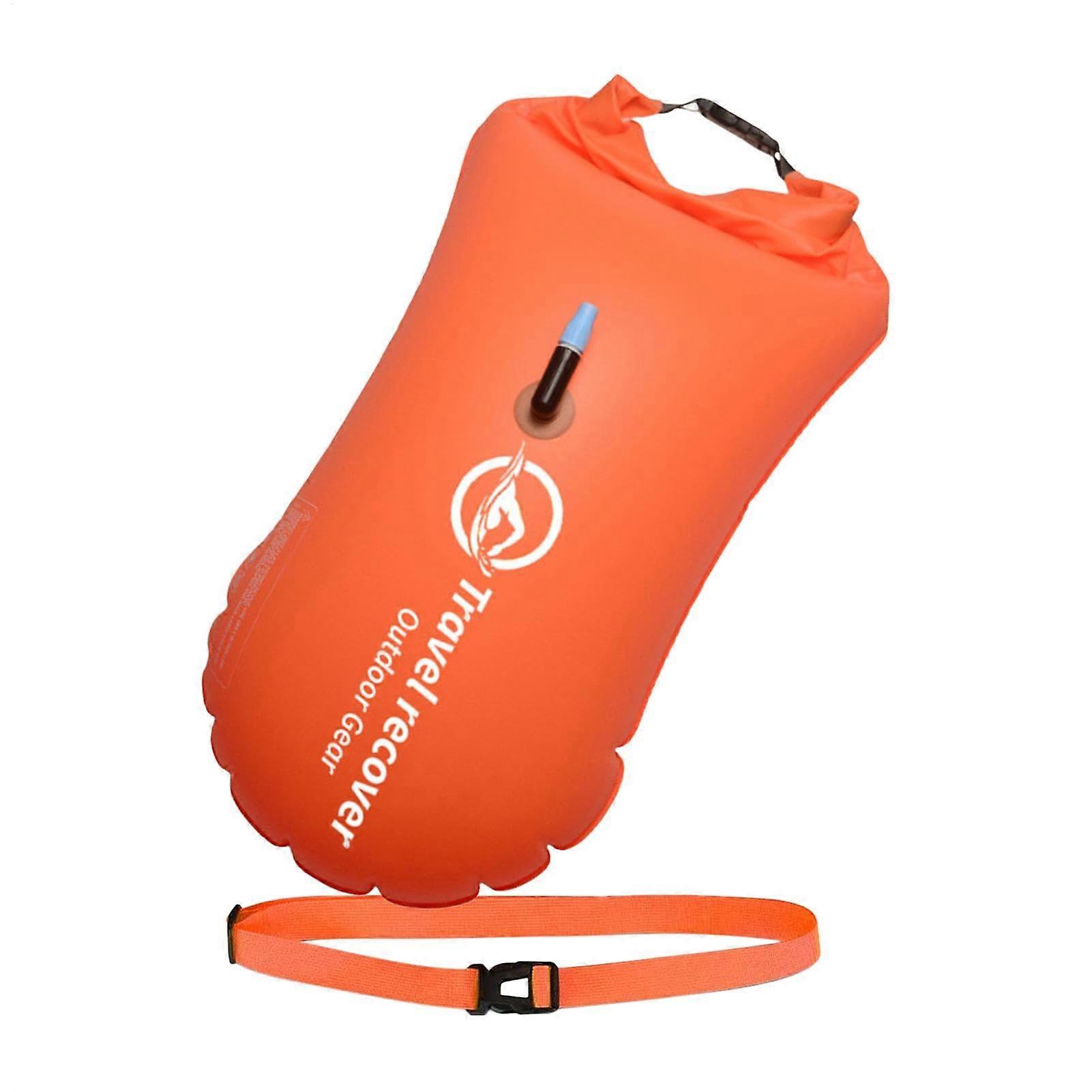 Swimming ring – Open water swimmer – Dry bag, highly visible, buoyancy aid, inflatable, Orange1