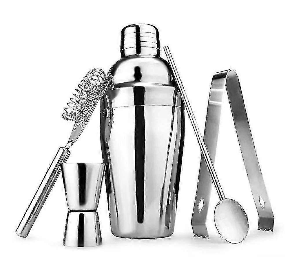 550ml / 750ml 5pcマンハッタンステンレススチールカクテルシェーカーセット-750ml-