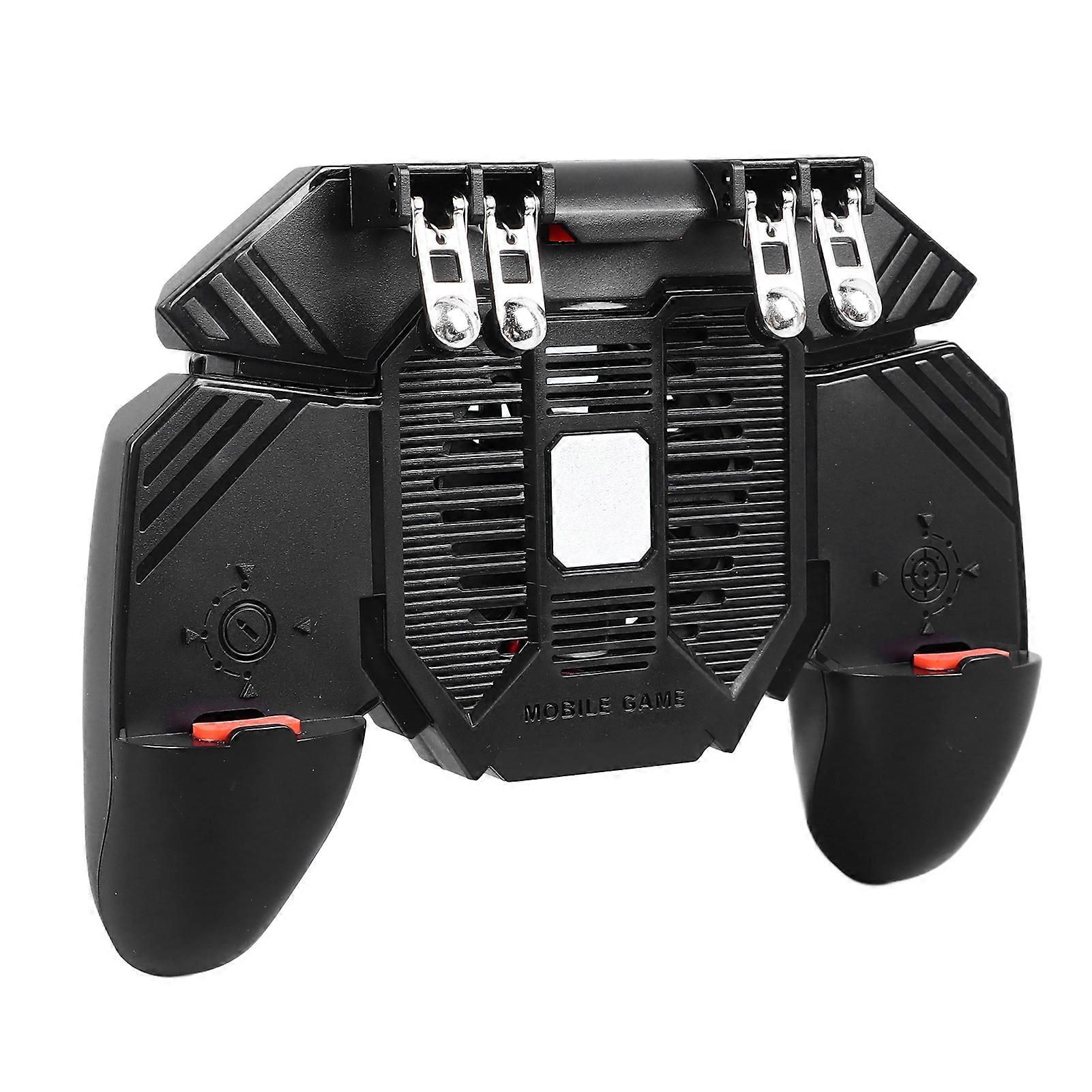 Mobile Game Controller with Cooling Fan ABS Portable Mobile Game Trigger Gamepad Phone Cooler for IOS for Android 