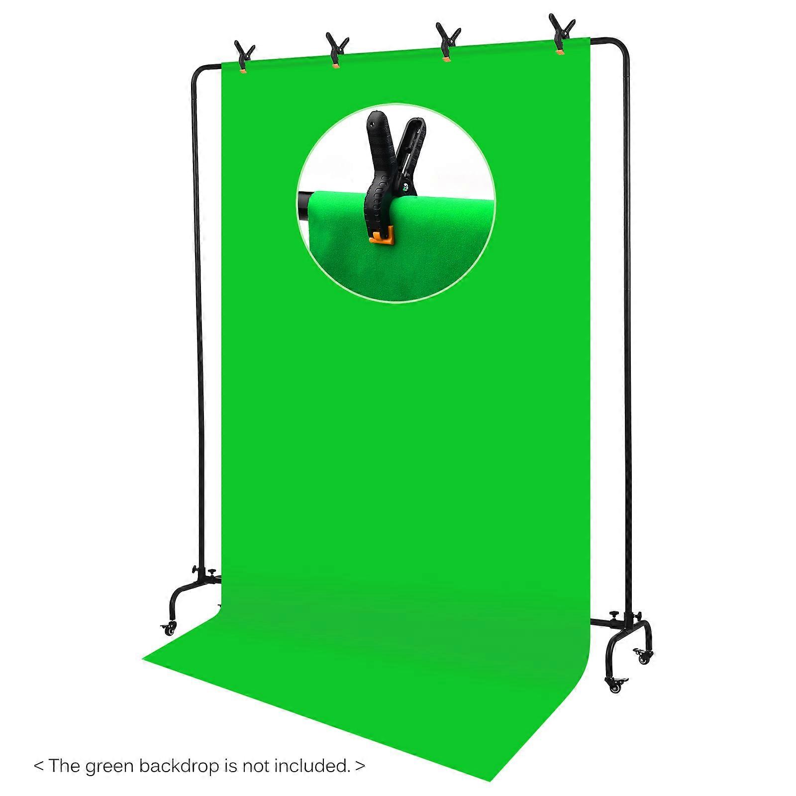 Sturdy Aluminum Backdrop Support Stand with Pulleys for Studio and Outdoor Use