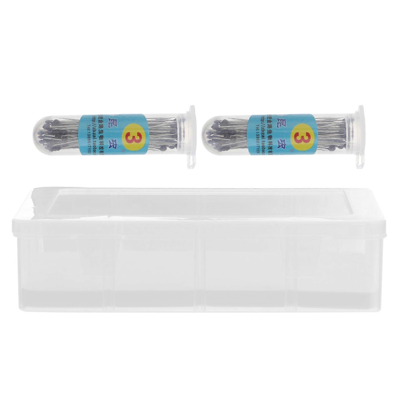 1 Set Transparent Specimen Box Display Kit Specimen Display Case with Pin