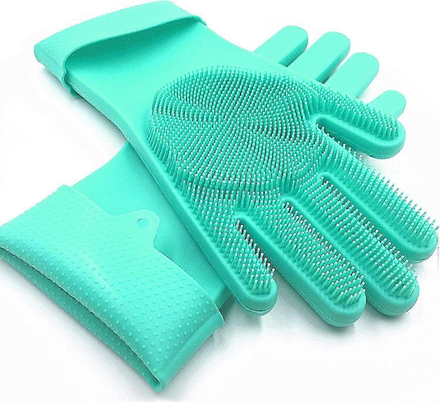 Magic Silikon Geschirrhandschuhe mit Schrubber - SolidScrub