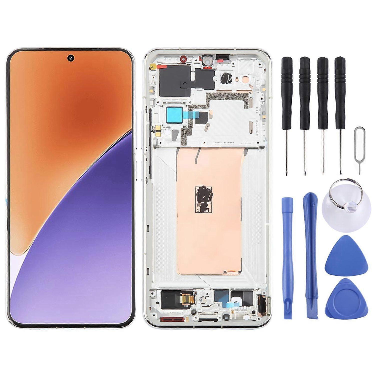 适用于小米 15 AMOLED LCD 显示屏带边框备件维修镜银色