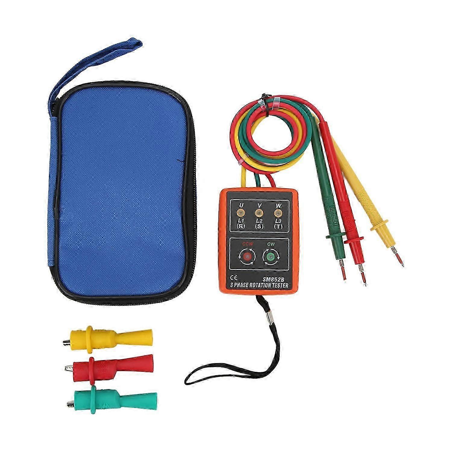 Portable Digital 3-Phase Sequence Meter, Electrical Tester with Wide Range