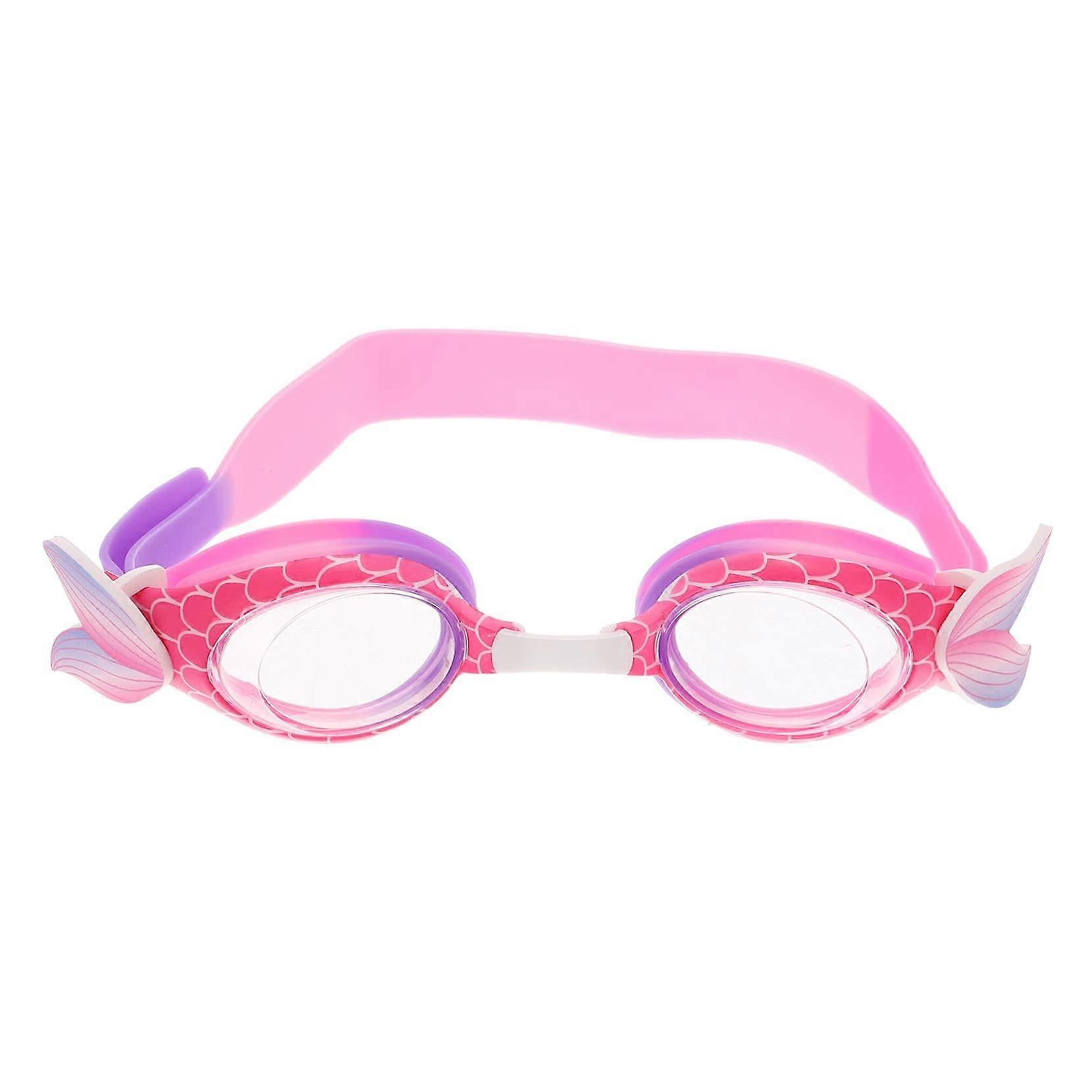 Mermaid Swimming Goggles for Kids, Anti-Fog UV Protection, Cartoon Design, Comfortable Fit, Adjustable Strap, Colorful Style