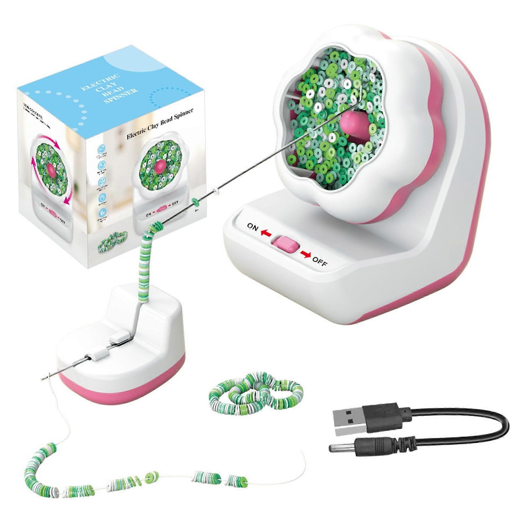 Electric Bead Spinner Automatic Bracelet Clay Bead Maker With Needles For Jewellery Making Machine