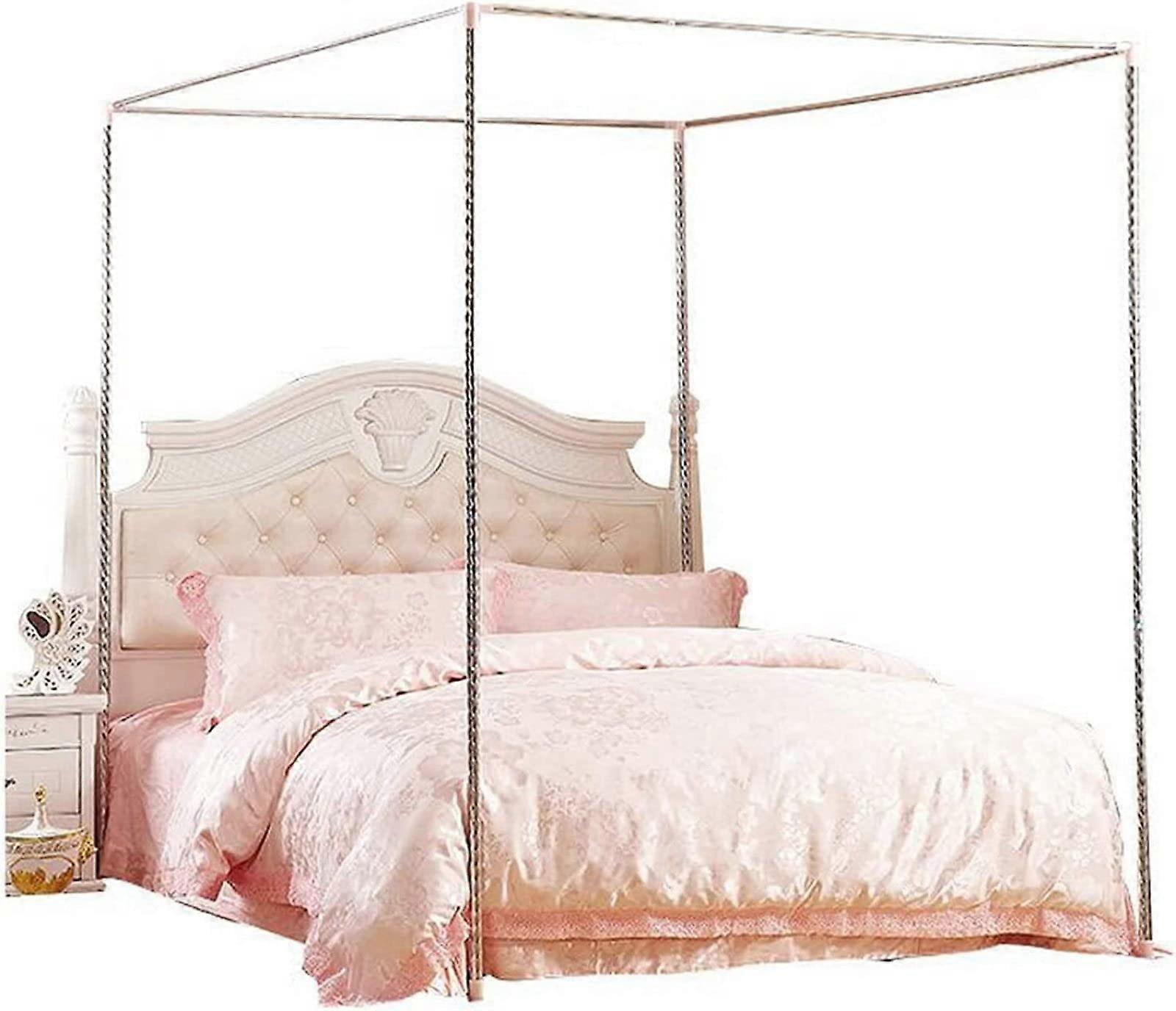 Canopy Bed Mosquito Net Holder Four Corner Frame for Twin/Full/Queen/King Size Beds