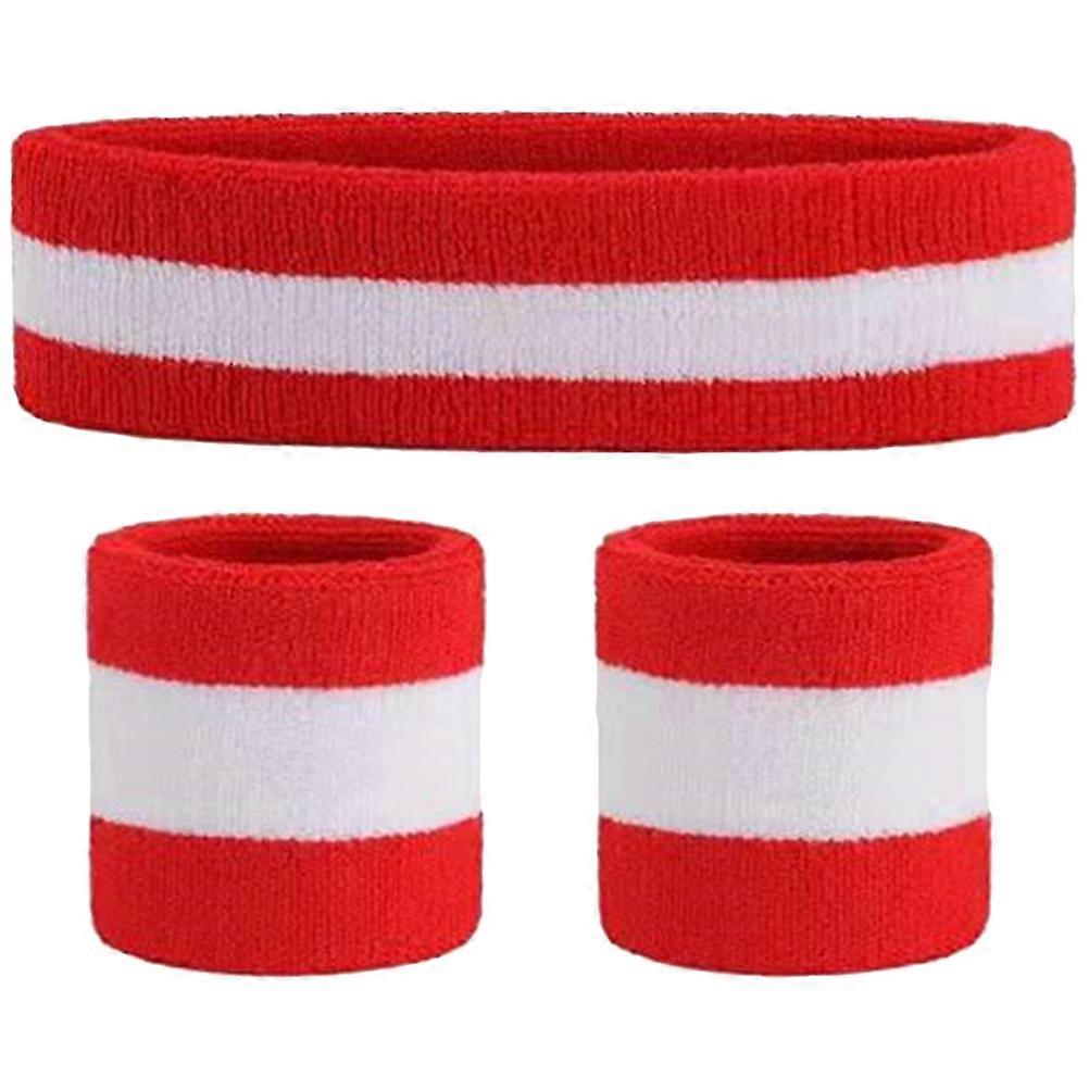 Sports Headband and Wristband Set for Men Women – Sweat Absorbent Workout Accessories for Yoga, Running, Basketball, Football