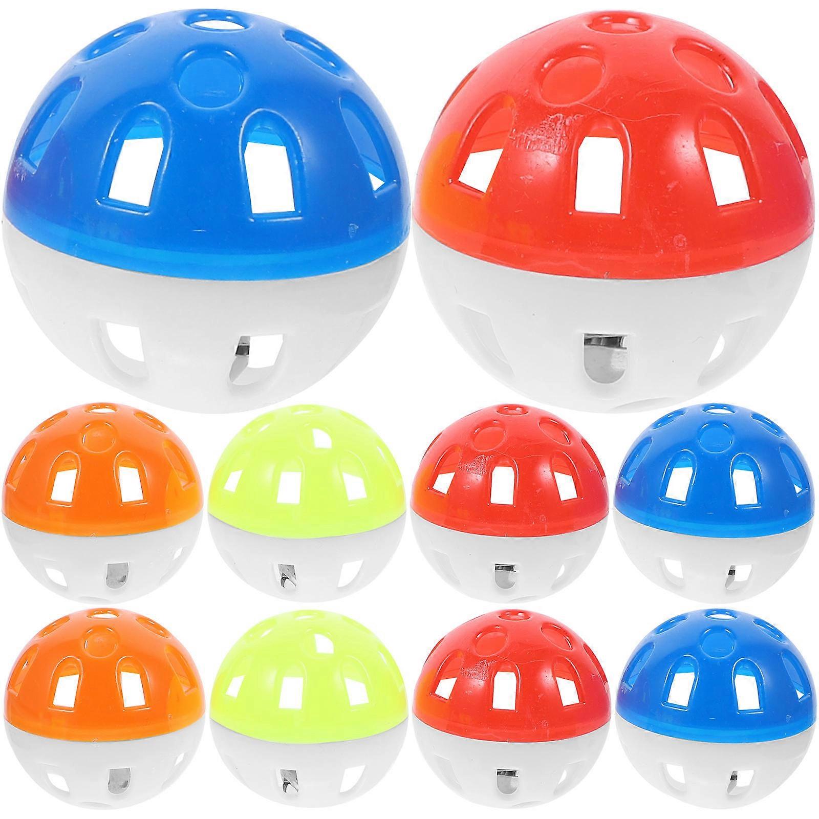 20pcs Parrot Bell Balls Bird Hanging Chew Durable Cage Toy for Claw Grinding and Biting Hollow Rolling Bells for Parrots and Pet Birds Assorted Color
