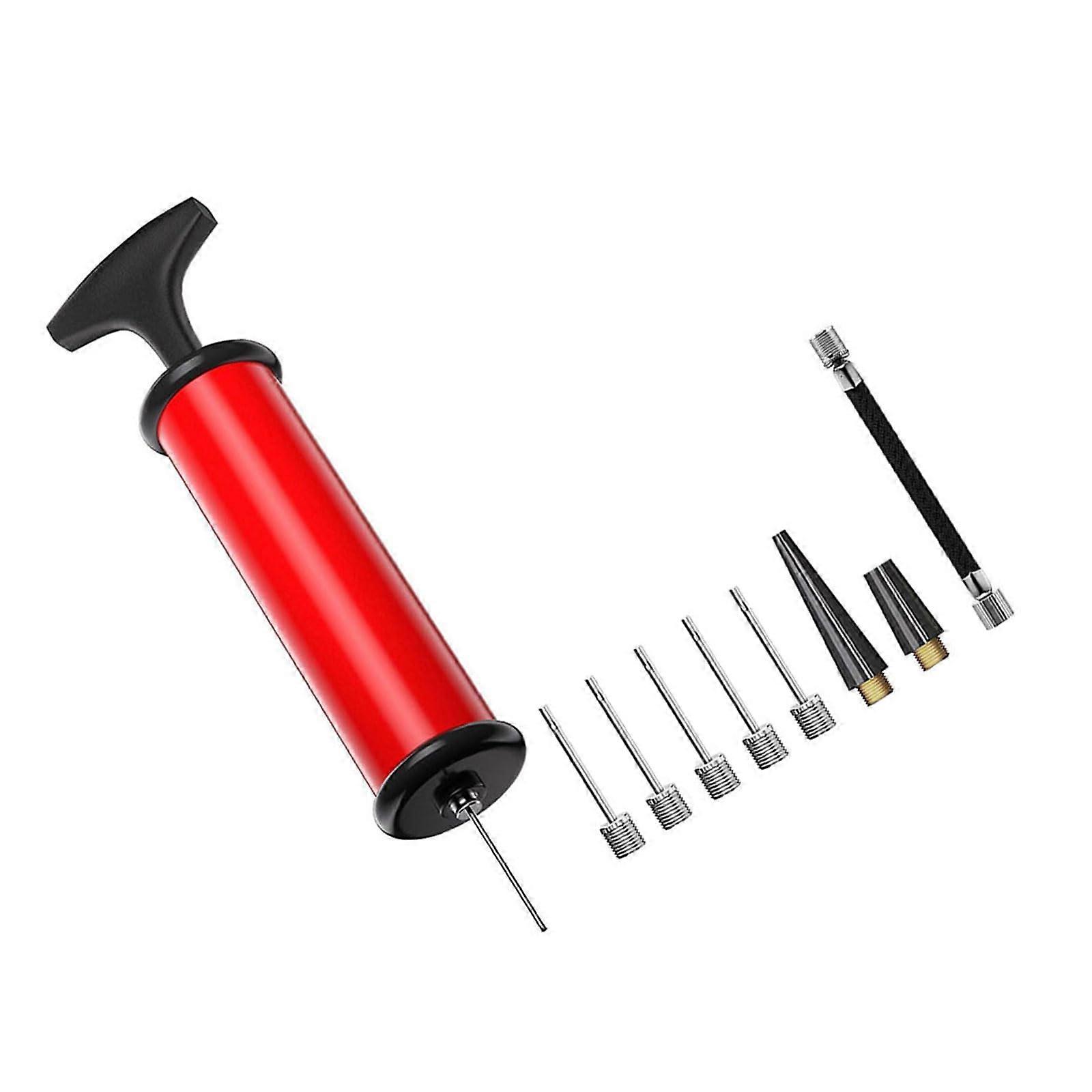 Lightweight Ball Pumps Inflator Kit with Needle Nozzle and Extension Hose for Basketball and Soccer - 10 Pack 8 Inch