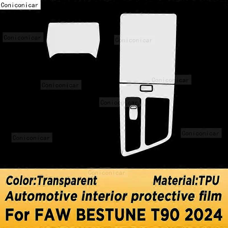 Exquisite For FAW BESTUNE T90 2024 Gearbox Panel Navigation Screen Automotive Interior TPU Protective Film Cover Anti-Scratch Sticker