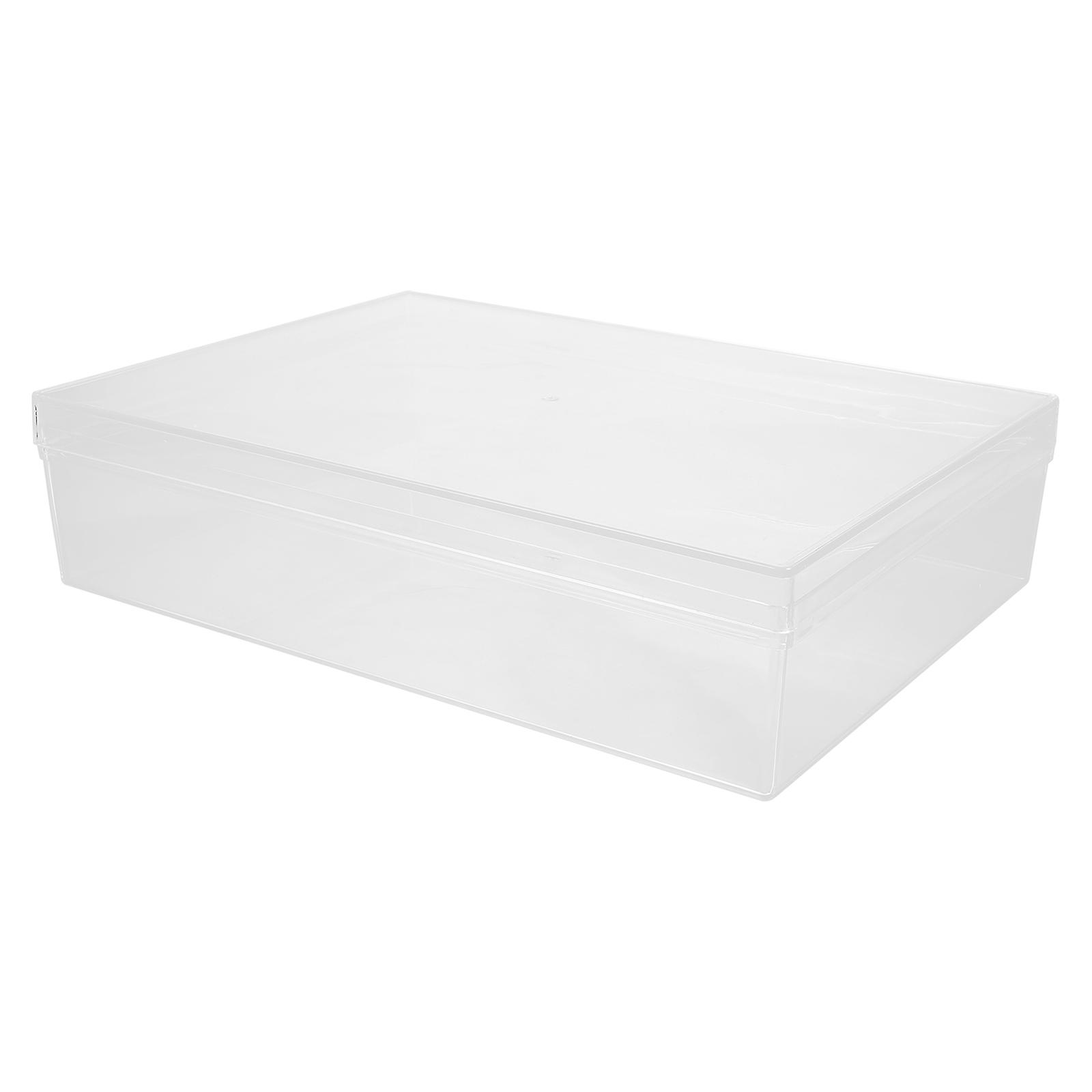 1pc Transparent Plastic Storage Box Keepsake Container Cube Bin