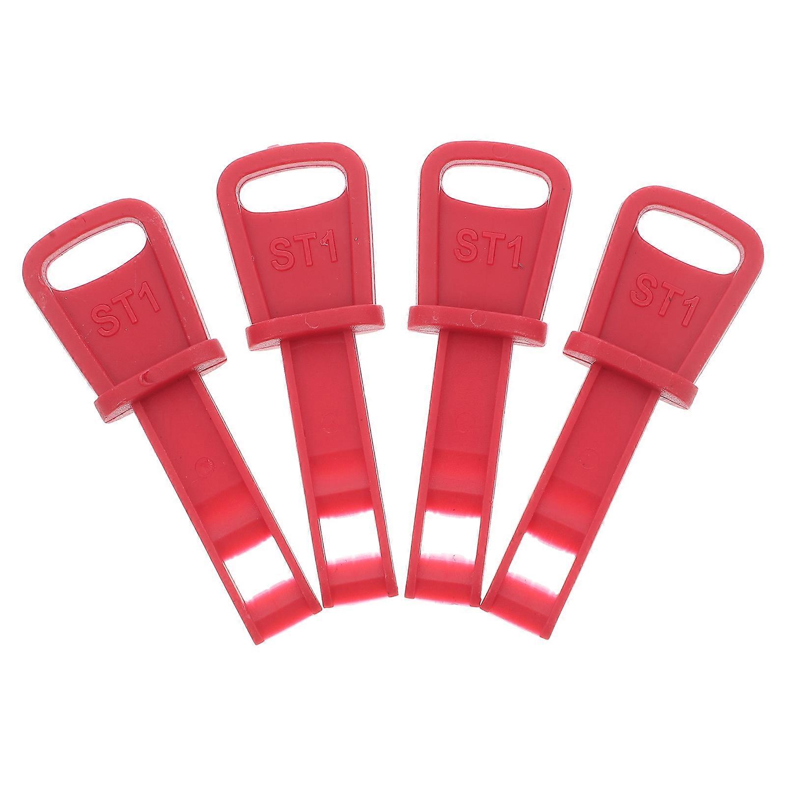 Universal Snow Blower Key Set Red Snow Thrower Accessory Outdoor Use 5.90X1.90X0.50cm 4Pcs
