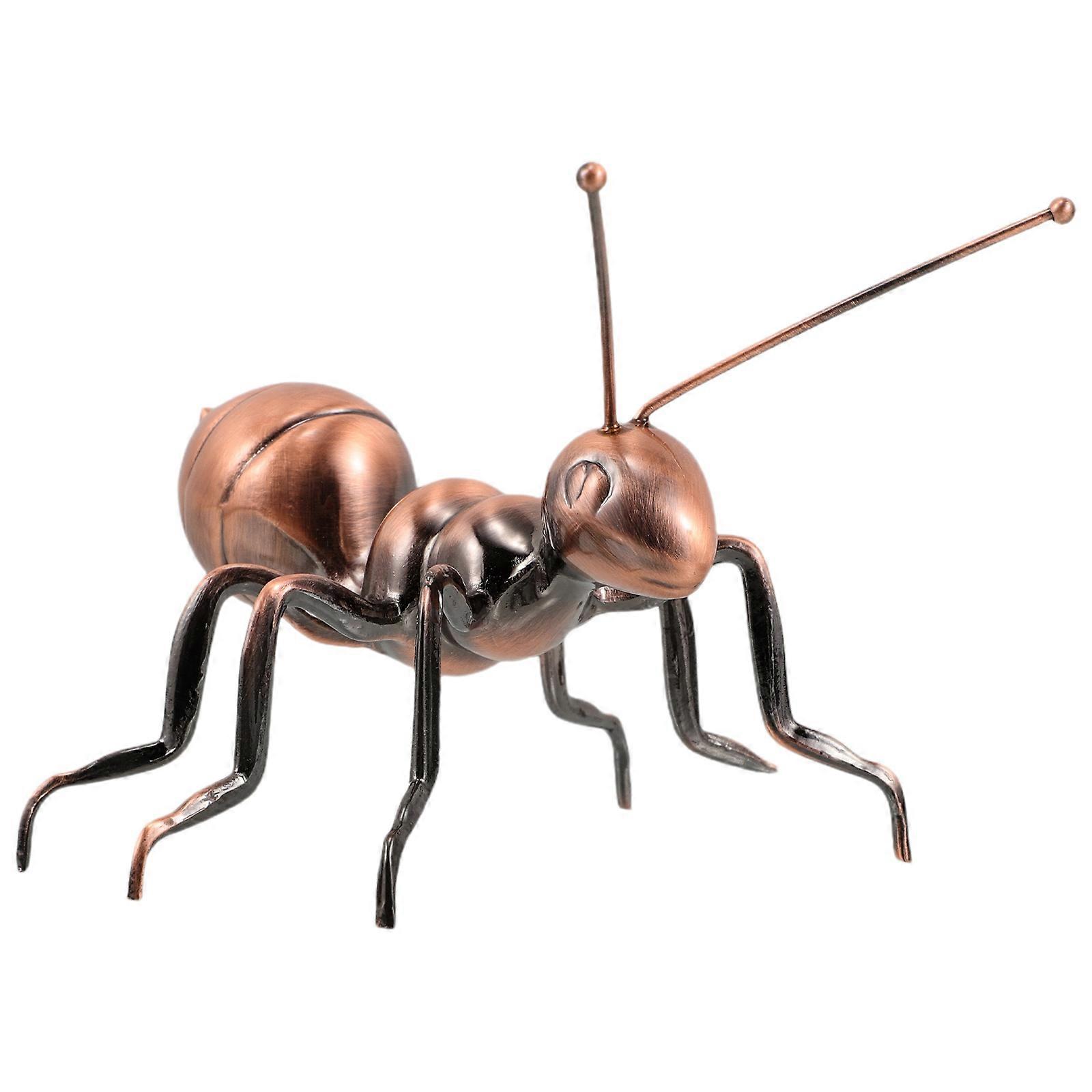 Retro Style Vintage Metal Ant Figurine Decorative Ornament for Shelves Desktops Home Garden Insect Lovers Special Occasions