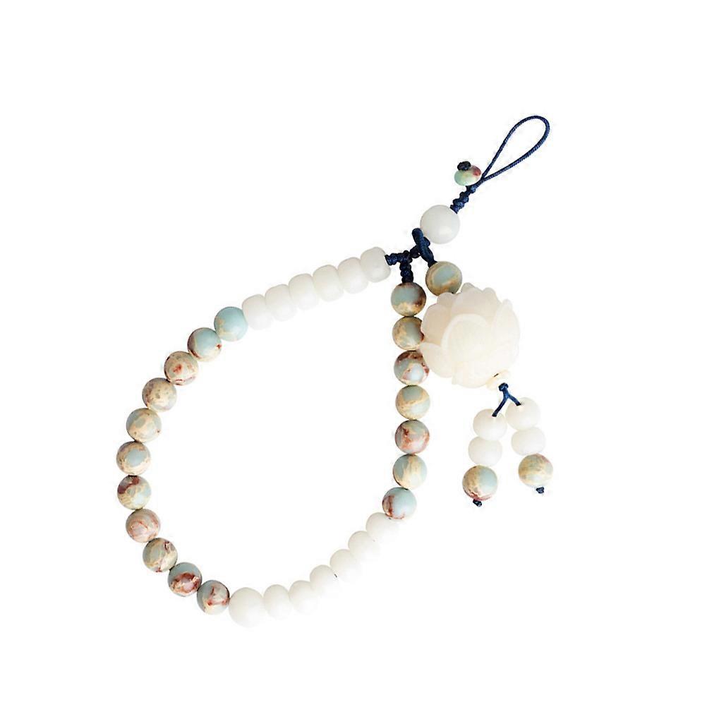 Retro Cellphone Lanyard Anti-lost Chain Woven Phone Wrist Rope Shoushan Stone Assorted Color
