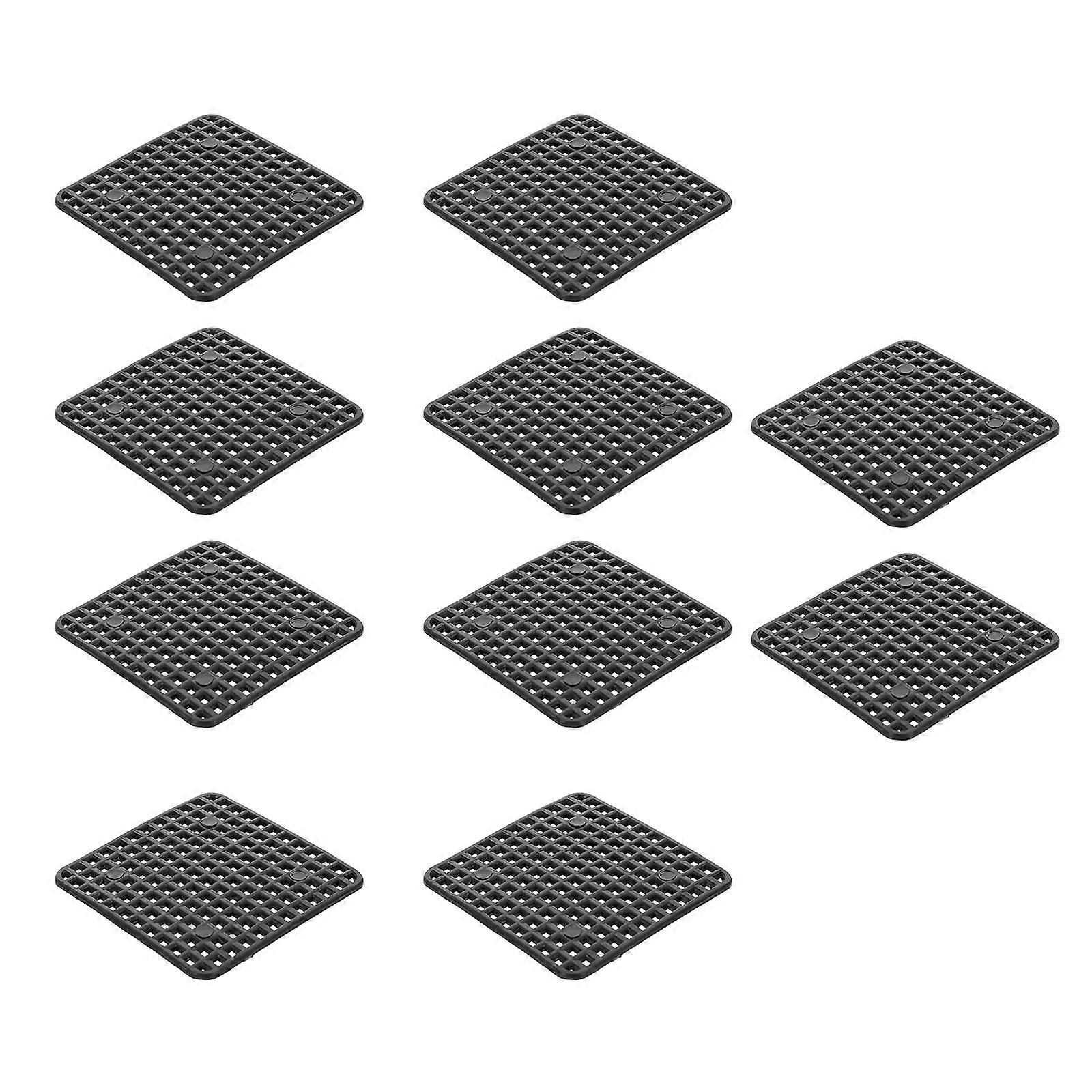 Square Flowerpot Drainage Mesh Pads   30pcs Plastic Bonsai Bottom Mats for Planter Hole Gaskets, Soil Leakage Prevention & Air Circulation