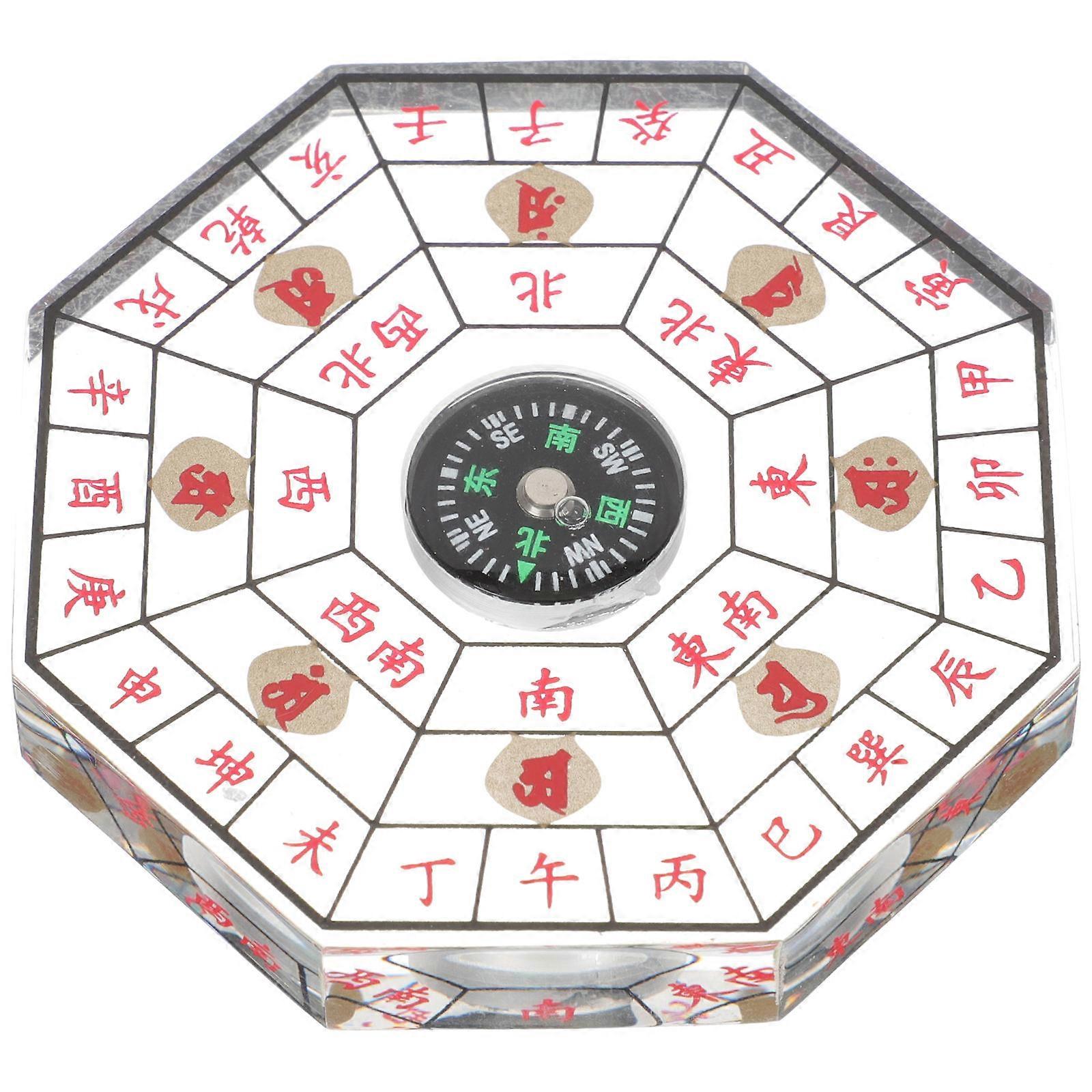 Small Compass Chinese Style Navigation Tool For Hiking And Camping 3.14X2.75X0.59in Direction Finding 1Set