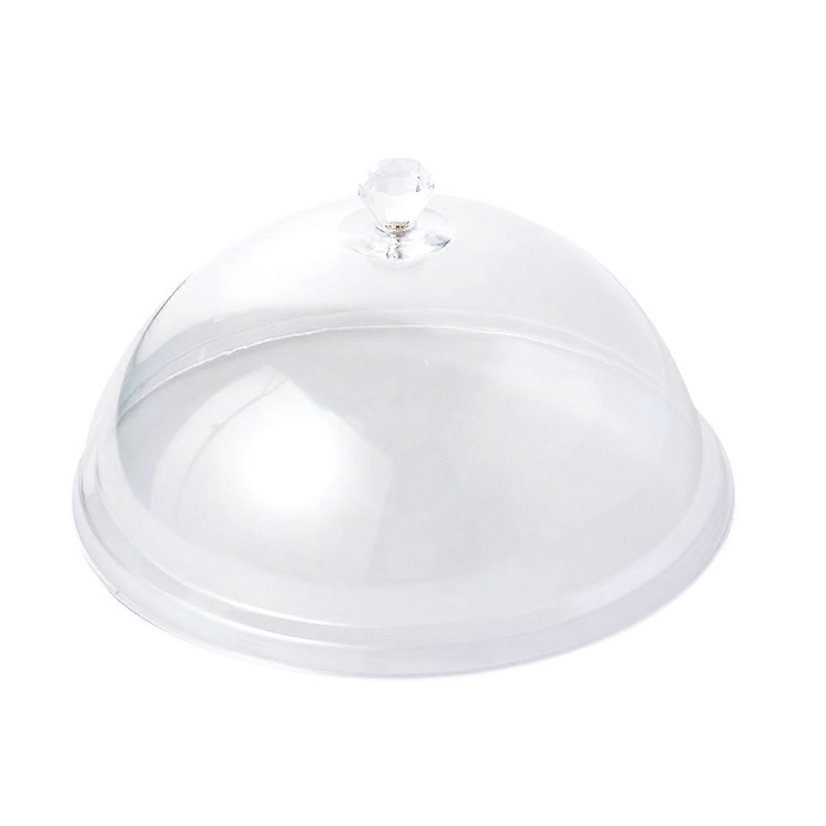 Portable Acrylic Food Cover Transparent Circle Design Keeps Insects Away 21.5cm