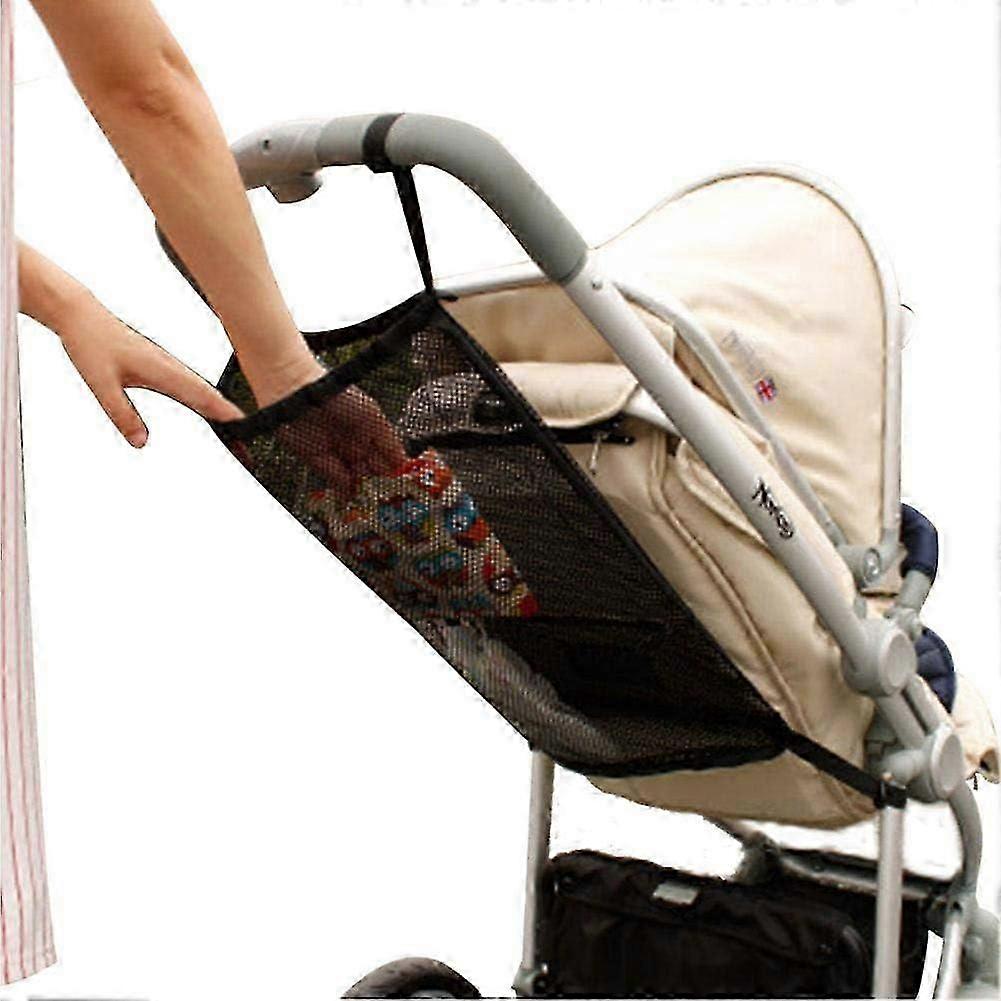 Convenient Breathable Stroller Mesh Storage Bag - Bottle and Diaper Storage Net