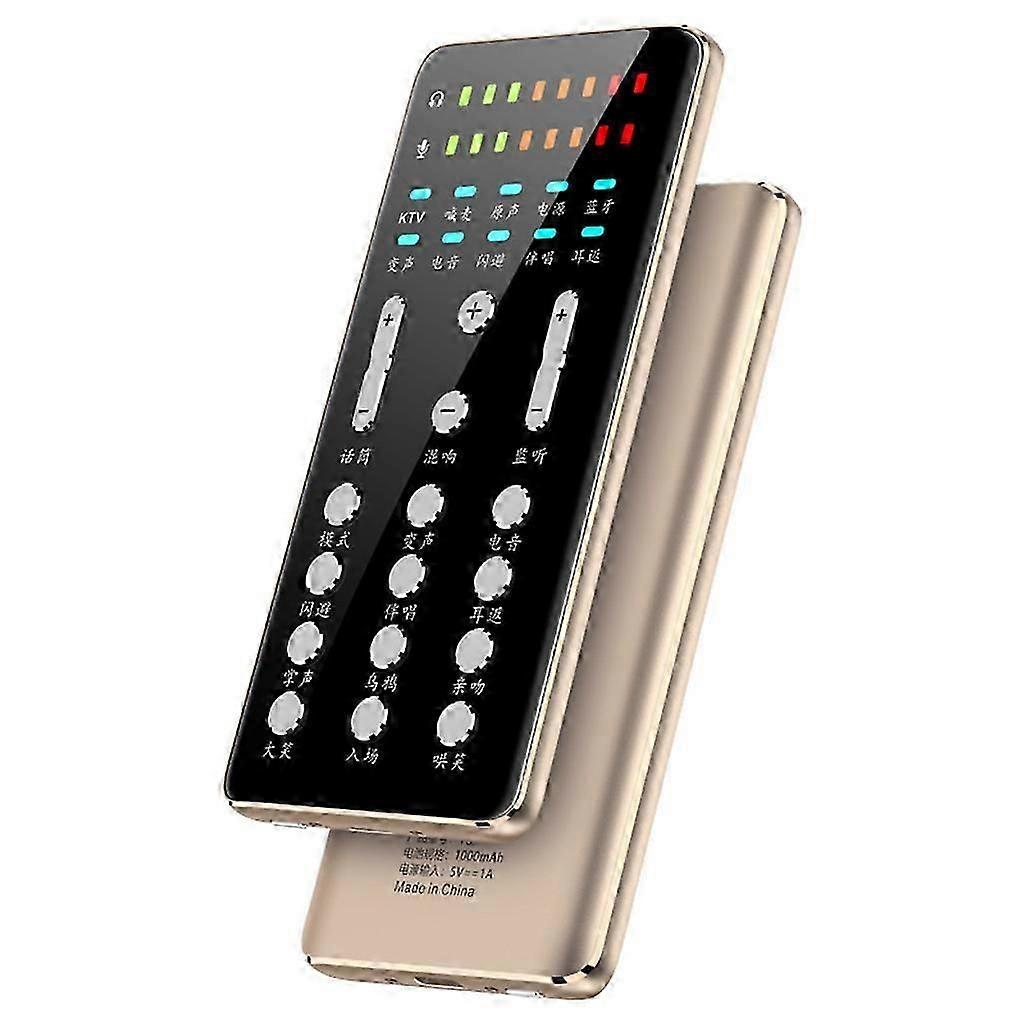 Portable Bluetooth-compatible Voice Changer Sound Card with Sound Effects Board