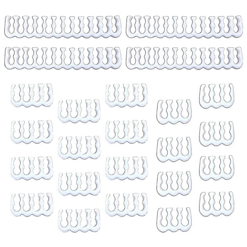 Power Extension Cable Organizer Computer Setup Rectangular White 1Set