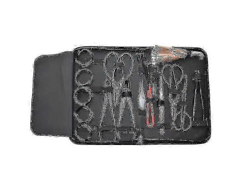 16pcs حديقة بونساي أداة مجموعة الكربون الصلب كيت القاطع مقص مع حالة النايلون