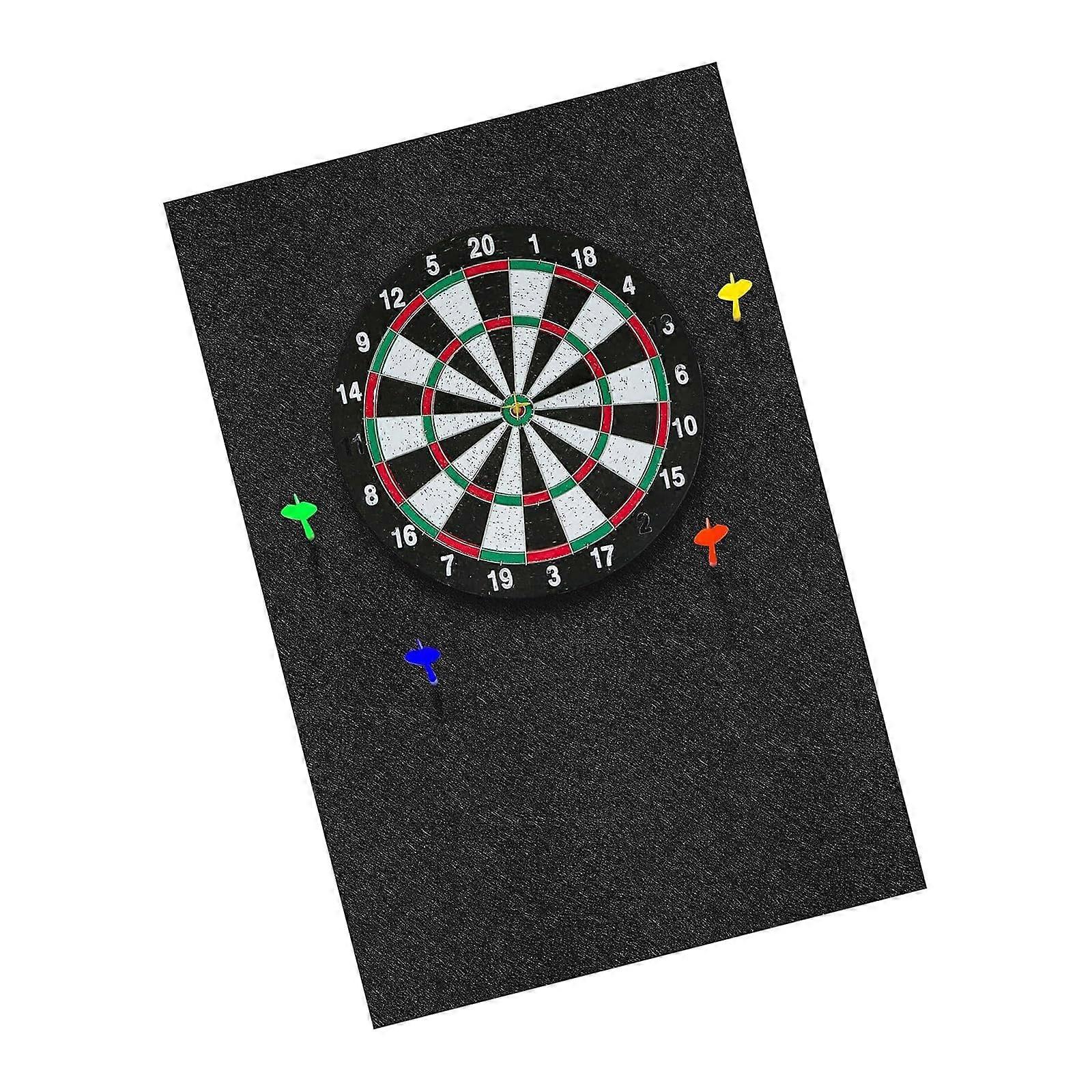 Black felt wall tiles, dartboard surround, wall protection, back, dartboard, wall protection, dart accessories, durable 600 x 900 x 12 mm
