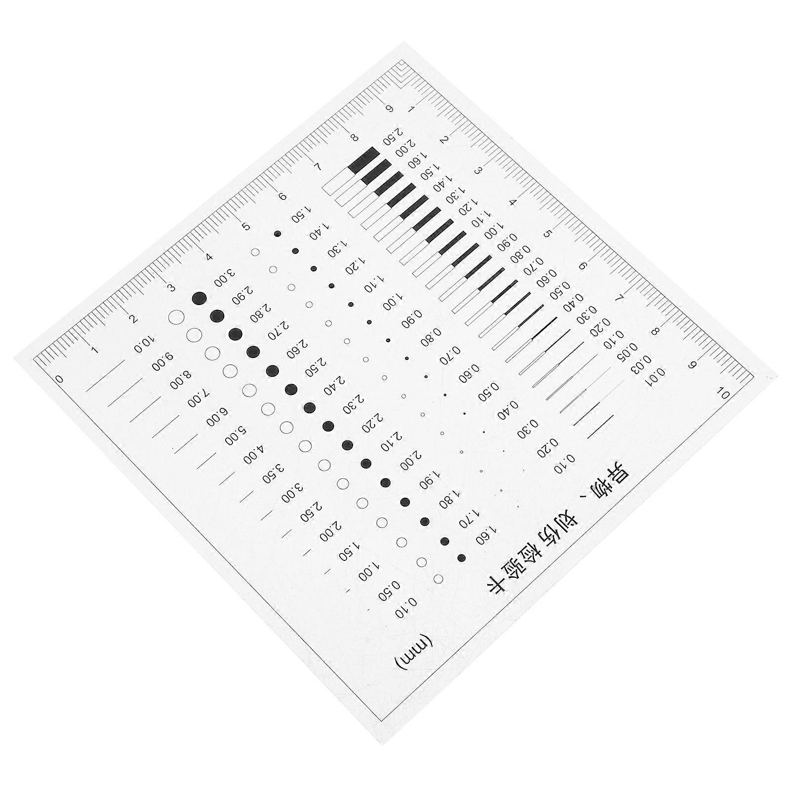 High Precision Size Estimations Sec Flaw Detection Film Rulers Defects Measuring Ruler for Manufacturing Processes 1Pack