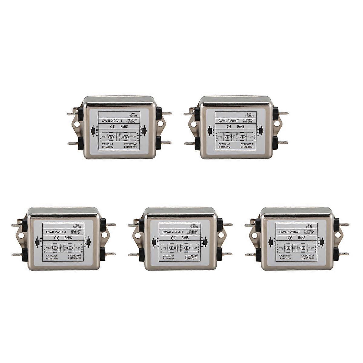 Power Filter CW4L2-20A-T Single Phase AC 115V / 250V 20A 50/60HZ