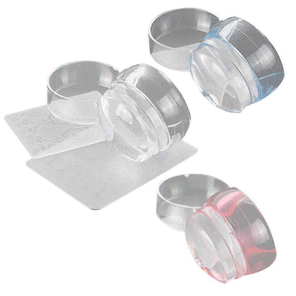 Nail Stamping Tools Nail Art Design for Individuals Square Shape Assorted Color 3 Sets