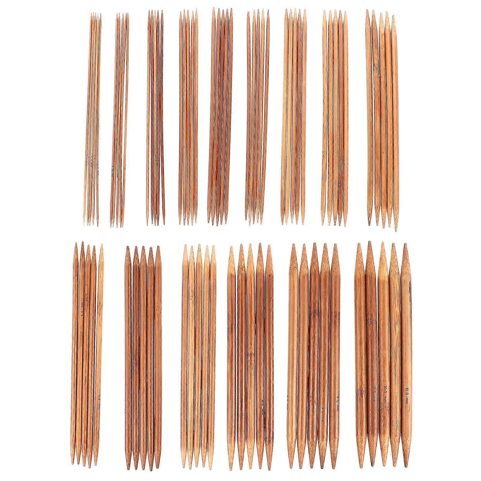 Wood Knitting Needle Set Sweater Craft Projects Assorted Color 75Pcs
