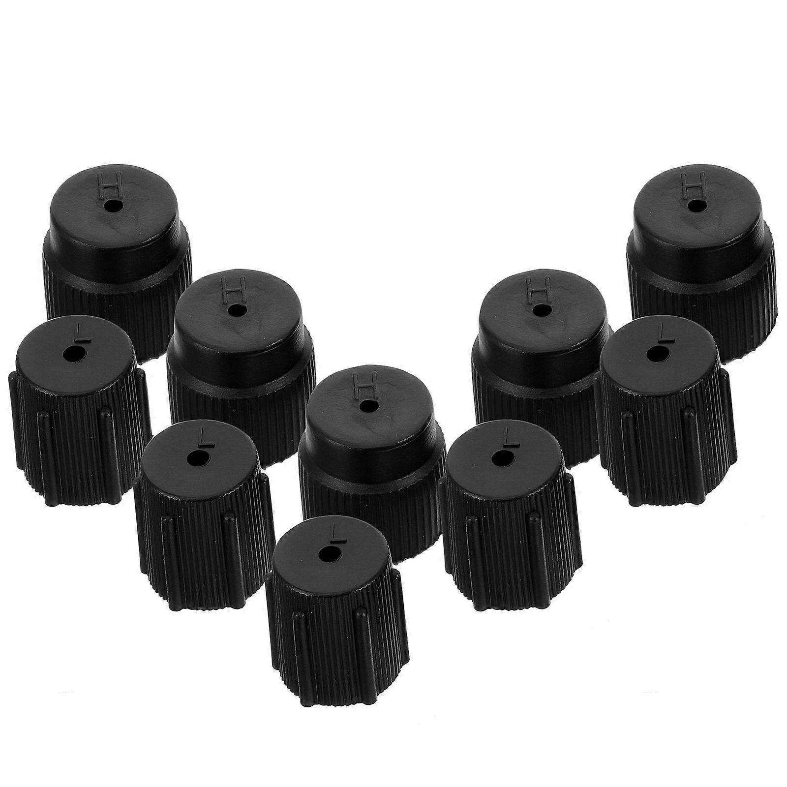 10pcs Air Conditioning Valve Caps Car High And Low Pressure Ac Conditioner Valve Caps