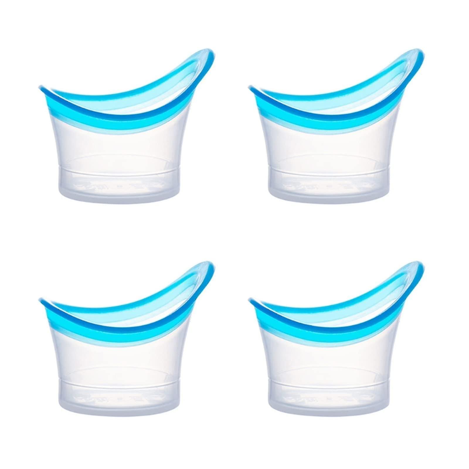 Silmänhuuhtelukuppi, 4 kpl silikonisilmänhuuhtelukupit 10 ml mittakuppi Silmänpuhdistushuuhtelukupit -