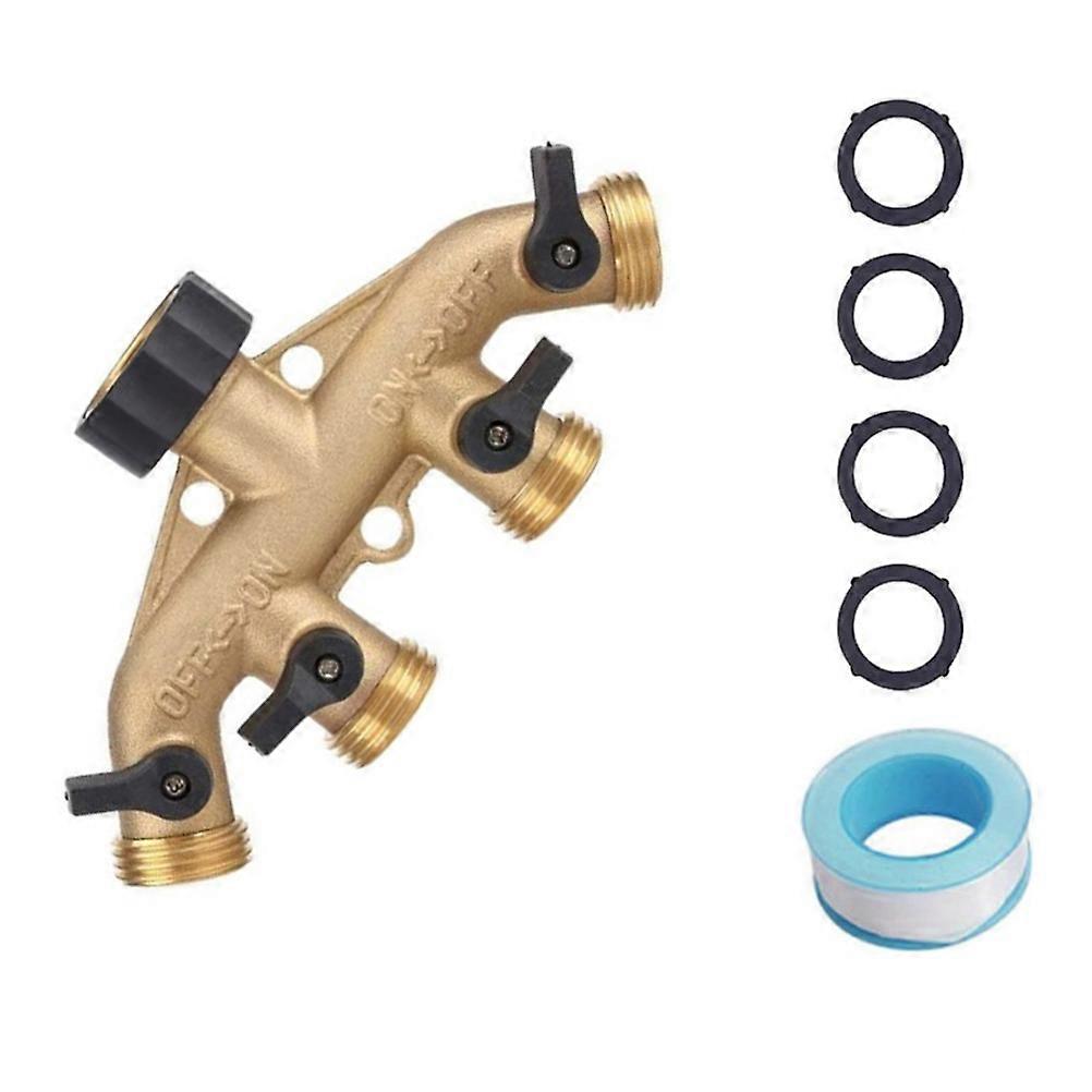 Way Brass Faucet Adapter Durable Splitter for Dishwasher & Washing Machine Hose Connection Reliable Brass Material Easy to Connect