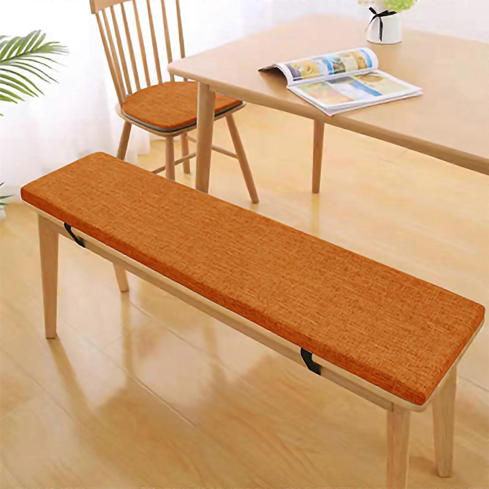 Long Cushions for Indoor Benches, 45D Foam Padding, Custom Size Orange 170x35x8, Perfect for Swing, Porch, Garden