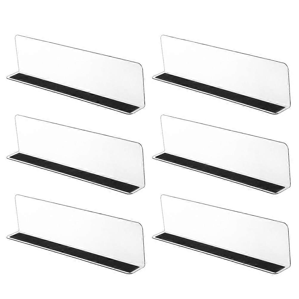Magnetic PVC Shelf Dividers with Right Angle Plates for Home, Office, and Store Organization
