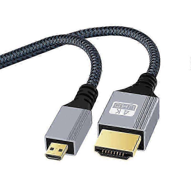 5m超長HDMI-マイクロHDMIケーブル4K120Hz金メッキHDMIアダプター接続コード